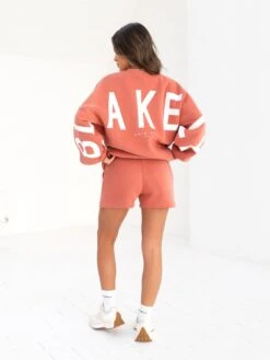 Isabel Oversized Jumper - Burnt Coral -BLAKELY CLOTHING SHOP 1846ABURNTCORAL03D