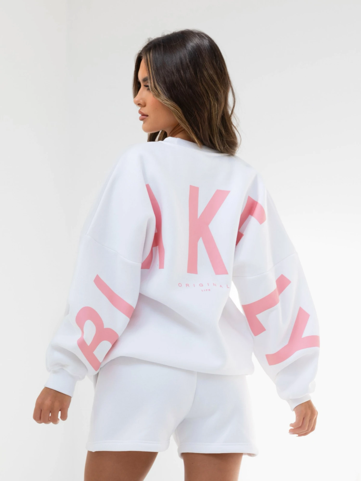 Isabel Oversized Jumper - White & Pink Isabel Oversized Jumper - White & Pink -BLAKELY CLOTHING SHOP 1846AWHITE06LEADD