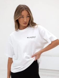 Active Studios Oversized T-Shirt - White -BLAKELY CLOTHING SHOP 196BSFlatWhite 04D