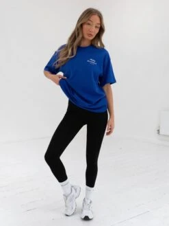 Italia Oversized T-Shirt - Cobalt Blue -BLAKELY CLOTHING SHOP 196BWBlue 04D