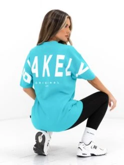 Isabel Oversized T-Shirt - Aqua -BLAKELY CLOTHING SHOP 196IWAQUA02D