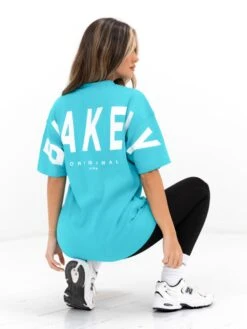 Isabel Oversized T-Shirt - Aqua -BLAKELY CLOTHING SHOP 196IWAQUA04D