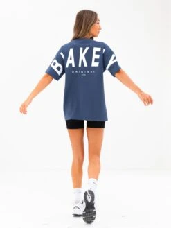 Isabel Oversized T-Shirt - Blue -BLAKELY CLOTHING SHOP 196IWBLUED 1