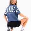 Isabel Oversized T-Shirt - Blue -BLAKELY CLOTHING SHOP 196IWBLUED 2