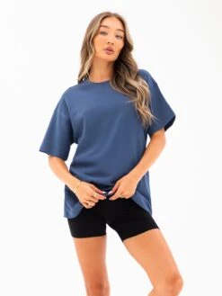 Isabel Oversized T-Shirt - Blue -BLAKELY CLOTHING SHOP 196IWBLUED 4