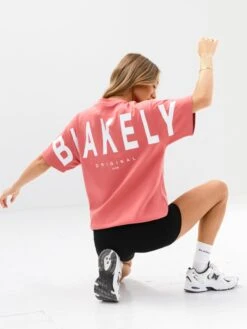 Isabel Oversized T-Shirt - Sunrise Coral -BLAKELY CLOTHING SHOP 196IWCORALD 1