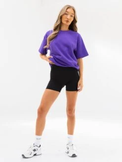 Isabel Oversized T-Shirt - Purple 4 Isabel Oversized T-Shirt - Purple -BLAKELY CLOTHING SHOP 196IWDARKPURPLED