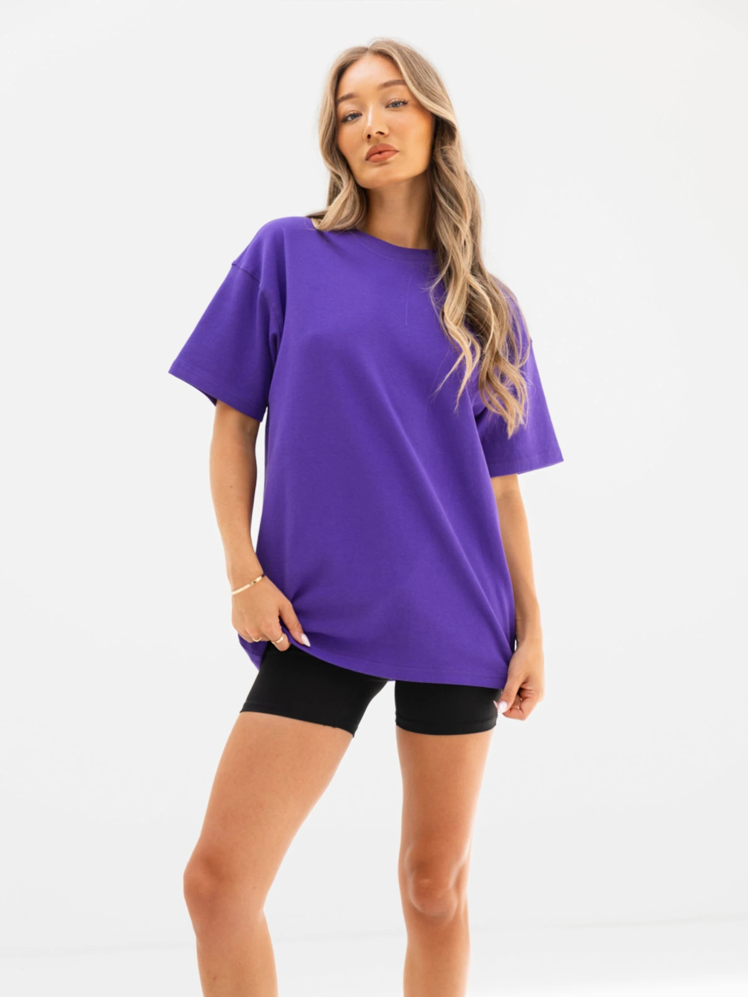 Isabel Oversized T-Shirt - Purple Isabel Oversized T-Shirt - Purple -BLAKELY CLOTHING SHOP 196IWDARKPURPLED 3