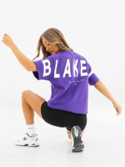 Isabel Oversized T-Shirt - Purple 7 Isabel Oversized T-Shirt - Purple -BLAKELY CLOTHING SHOP 196IWDARKPURPLED 4