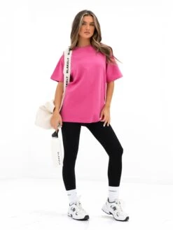 Isabel Oversized T-Shirt - Hot Pink 5 Isabel Oversized T-Shirt - Hot Pink -BLAKELY CLOTHING SHOP 196IWHOTPINK02D