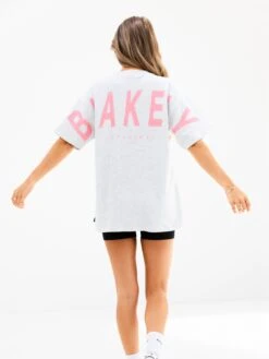 Isabel Oversized T-Shirt - Marl White 7 Isabel Oversized T-Shirt - Marl White -BLAKELY CLOTHING SHOP 196IWMARLWHITED 2