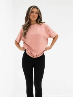 Isabel Oversized T-Shirt - Peach Pink -BLAKELY CLOTHING SHOP 196IWPEACH01D