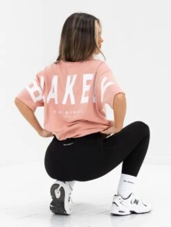 Isabel Oversized T-Shirt - Peach Pink -BLAKELY CLOTHING SHOP 196IWPEACH02D