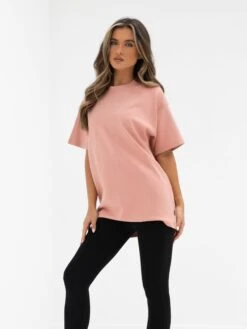 Isabel Oversized T-Shirt - Peach Pink -BLAKELY CLOTHING SHOP 196IWPEACH03D