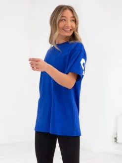 Isabel Oversized T-Shirt - Cobalt Blue 4 Isabel Oversized T-Shirt - Cobalt Blue -BLAKELY CLOTHING SHOP 196IW BLUED 1