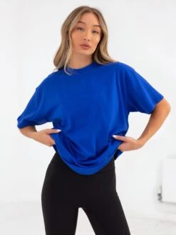 Isabel Oversized T-Shirt - Cobalt Blue 6 Isabel Oversized T-Shirt - Cobalt Blue -BLAKELY CLOTHING SHOP 196IW BLUED 3