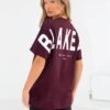 Isabel Oversized T-Shirt - Burgundy -BLAKELY CLOTHING SHOP 196IW BURGUNDY LEADD