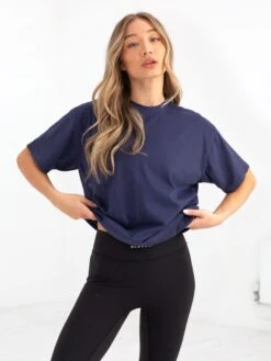 Isabel Oversized T-Shirt - Dark Navy -BLAKELY CLOTHING SHOP 196IW NAVYD