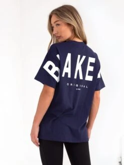 Isabel Oversized T-Shirt - Dark Navy -BLAKELY CLOTHING SHOP 196IW NAVYD 3