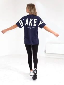Isabel Oversized T-Shirt - Dark Navy -BLAKELY CLOTHING SHOP 196IW NAVYD 4