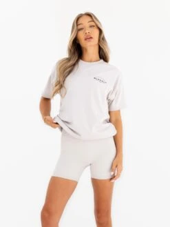 Curved Active Studios Oversized T-Shirt - Ivory -BLAKELY CLOTHING SHOP 197CIVORY01D