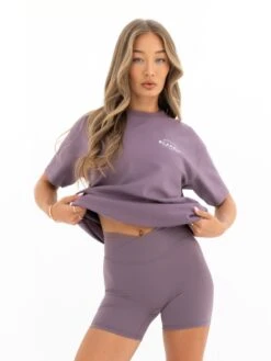 Curved Active Studios Oversized T-Shirt - Grape 7 Curved Active Studios Oversized T-Shirt - Grape -BLAKELY CLOTHING SHOP 197CPLUM04D