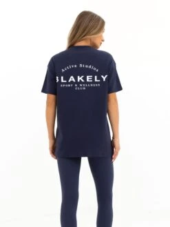 Curved Active Studios Oversized T-Shirt - True Navy -BLAKELY CLOTHING SHOP 197CTRUENAVY04D