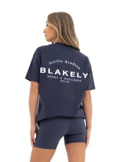 Curved Active Studios Oversized T-Shirt - True Navy