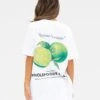 Lilo Lime Oversized T-Shirt - White