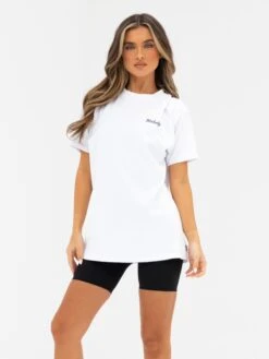 Orla Orange Oversized T-Shirt - White -BLAKELY CLOTHING SHOP 1999ORANGED 3