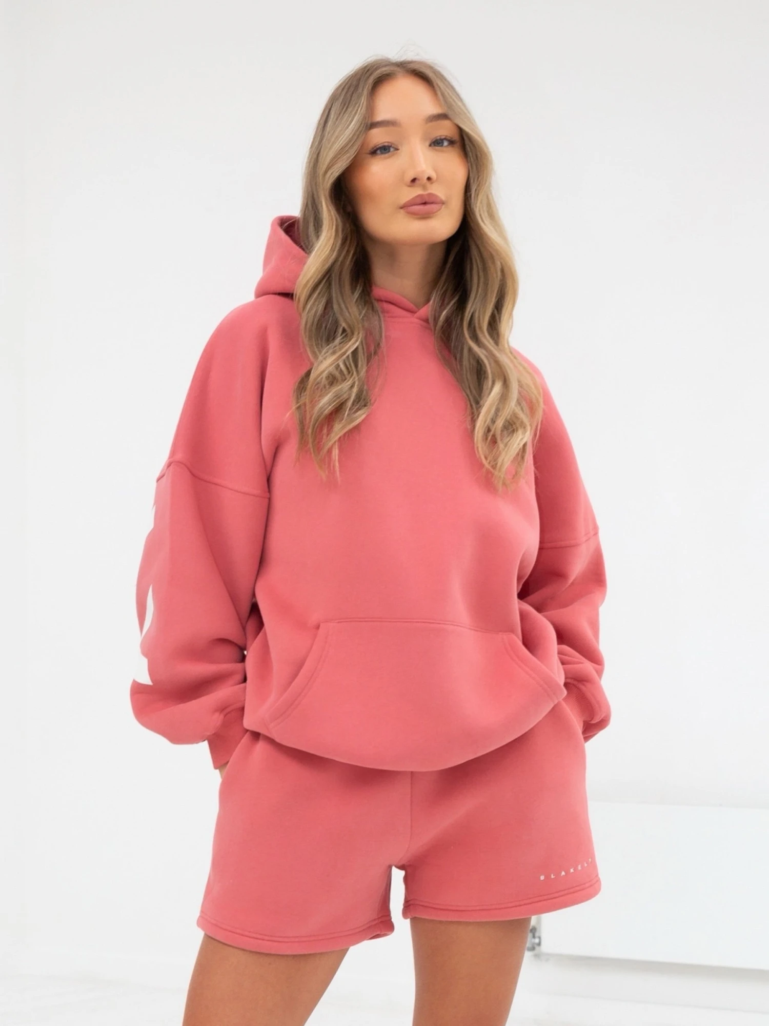Isabel Oversized Hoodie - Sunrise Coral Isabel Oversized Hoodie - Sunrise Coral -BLAKELY CLOTHING SHOP 2011WCoral 02D