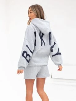 Isabel Oversized Hoodie - Marl Grey -BLAKELY CLOTHING SHOP 2011WMarlgrey 02D
