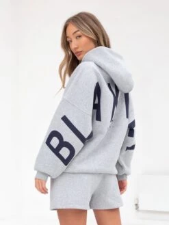 Isabel Oversized Hoodie - Marl Grey -BLAKELY CLOTHING SHOP 2011WMarlgrey 03D