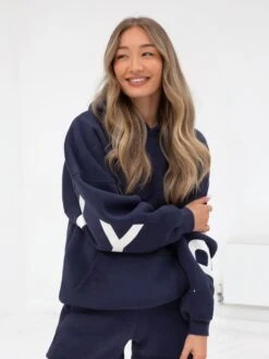 Isabel Oversized Hoodie - Classic Navy -BLAKELY CLOTHING SHOP 2011WNavy 03D