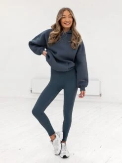 Outline Isabel Oversized Hoodie - Slate Blue -BLAKELY CLOTHING SHOP 20120SlateBlue 01D