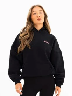 Cloud Print Oversized Hoodie - Black -BLAKELY CLOTHING SHOP 2015 1BLACK02D