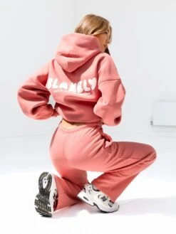 Cloud Print Oversized Hoodie - Sunrise Coral -BLAKELY CLOTHING SHOP 2015 1CORAL01D