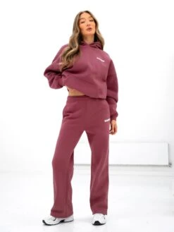 Cloud Print Oversized Hoodie - Dark Pink -BLAKELY CLOTHING SHOP 2015 1DARKPINK03D