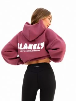 Cloud Print Oversized Hoodie - Dark Pink -BLAKELY CLOTHING SHOP 2015 1DARKPINK05LEADD