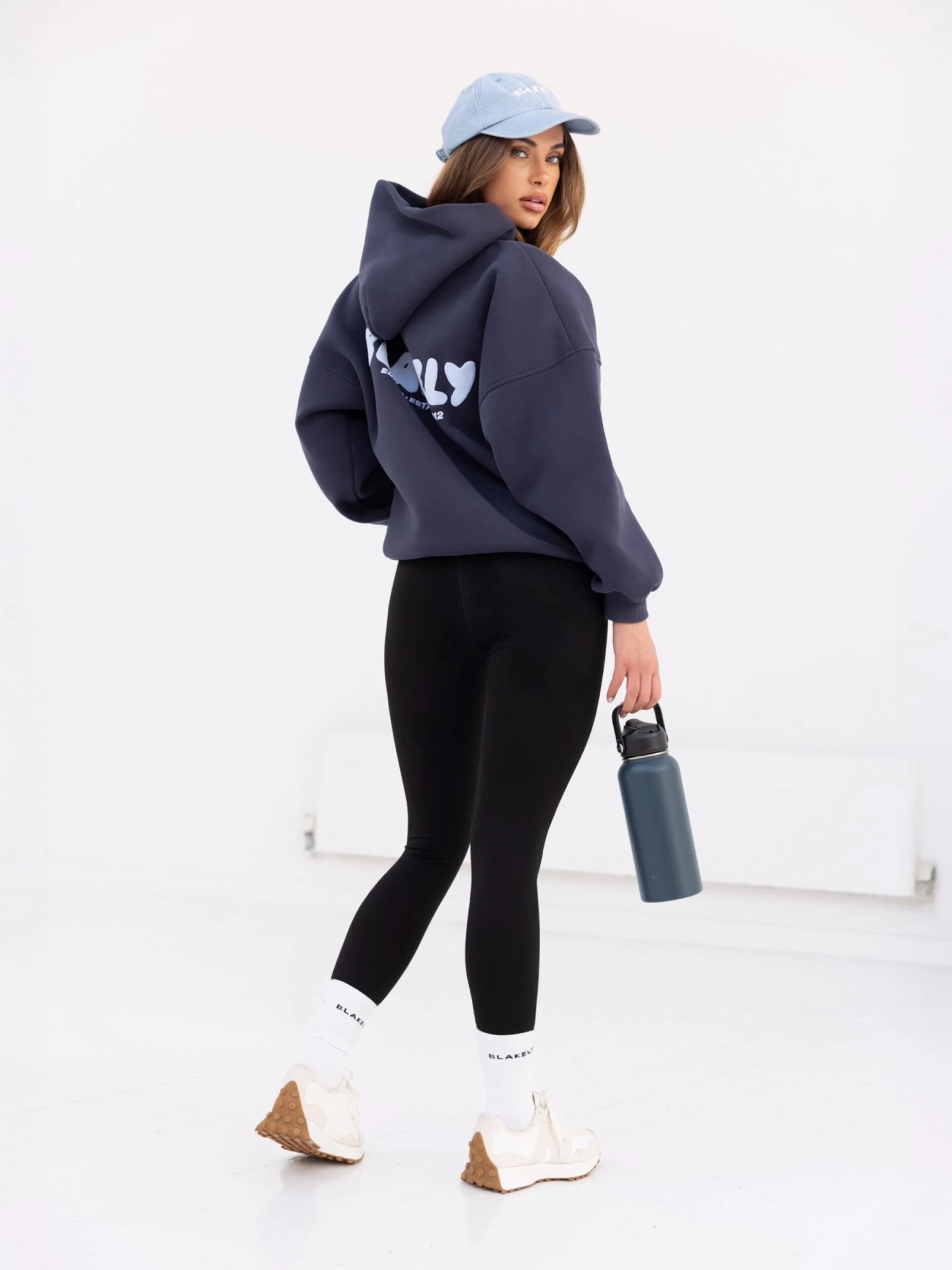 CloudPrint Oversized Hoodie - True Navy CloudPrint Oversized Hoodie - True Navy -BLAKELY CLOTHING SHOP 2015 1Navy 03D