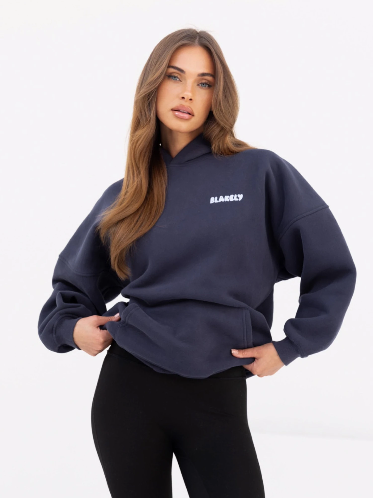 CloudPrint Oversized Hoodie - True Navy CloudPrint Oversized Hoodie - True Navy -BLAKELY CLOTHING SHOP 2015 1Navy 05D