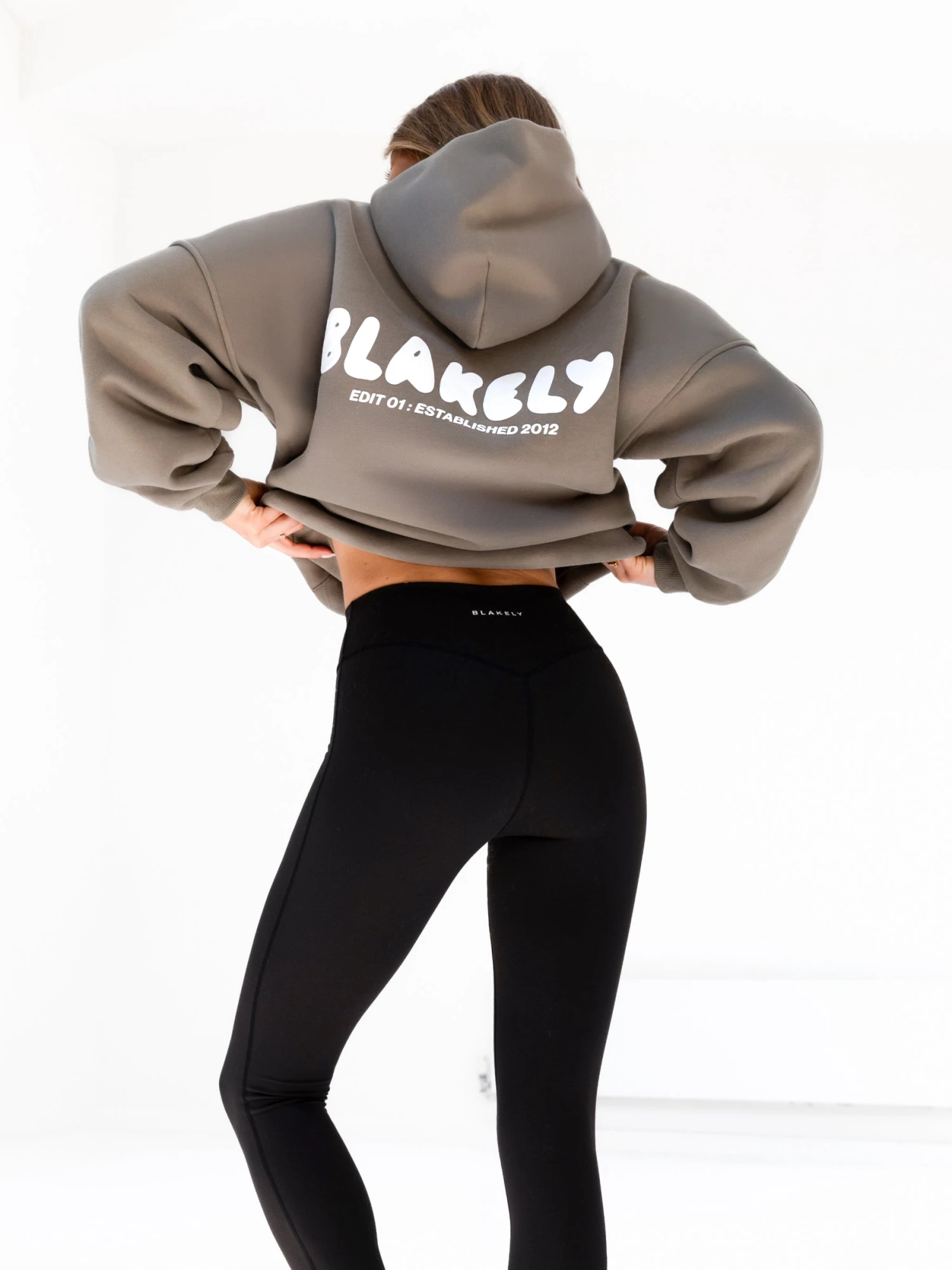 Cloud Print Oversized Hoodie - Safari Green Cloud Print Oversized Hoodie - Safari Green -BLAKELY CLOTHING SHOP 2015 1SAFARI06D