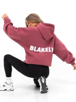 Amelie Oversized Hoodie - Dark Pink -BLAKELY CLOTHING SHOP 2016ODARKPINK02D