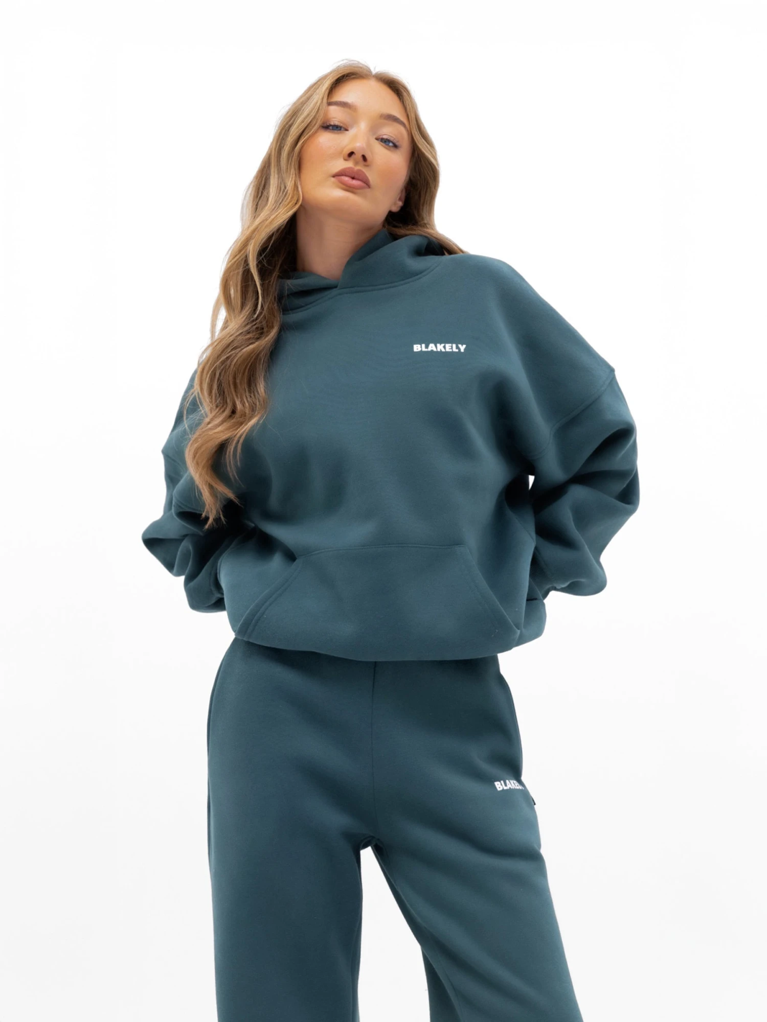 Amelie Oversized Hoodie - Teal Green Amelie Oversized Hoodie - Teal Green -BLAKELY CLOTHING SHOP 2016OTEALGREEN04D