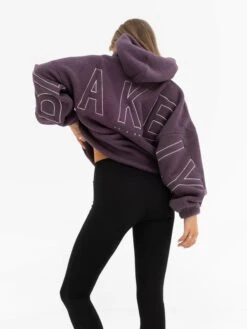 Borg Isabel Oversized Hoodie - Plum -BLAKELY CLOTHING SHOP 2035PLUM05D