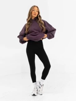 Borg Isabel Oversized Hoodie - Plum -BLAKELY CLOTHING SHOP 2035PLUM06D