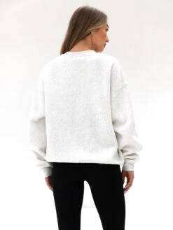 Sami Oversized Jumper - Marl White -BLAKELY CLOTHING SHOP 215IWMARLWHITED 2
