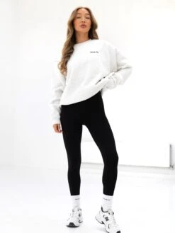 Sami Oversized Jumper - Marl White -BLAKELY CLOTHING SHOP 215IWMARLWHITED