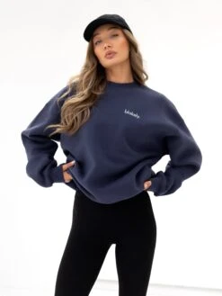 Sami Oversized Jumper - True Navy 3 Sami Oversized Jumper - True Navy -BLAKELY CLOTHING SHOP 215IWTRUENAVYD 2