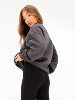 Olivia Oversized Jumper - Charcoal -BLAKELY CLOTHING SHOP 2160TCHARCOAL06D